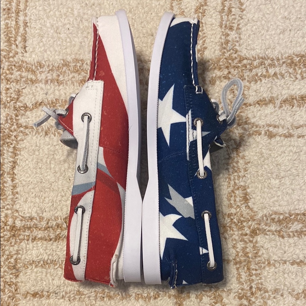 Sperry Red, White and Blue Boat Shoes - Picture 4 of 7